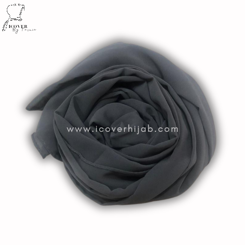 Georgette hijab charcoal