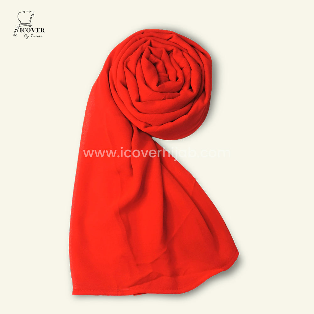 Georgette hijab deep orange