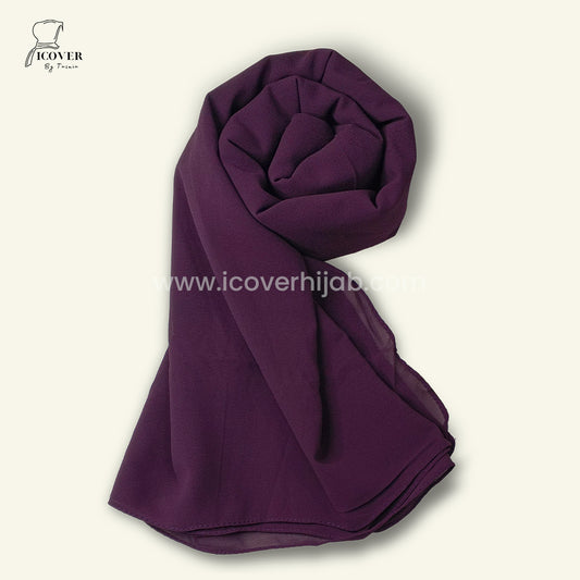 Georgette hijab purple