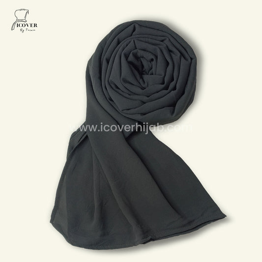 Georgette hijab charcoal gray