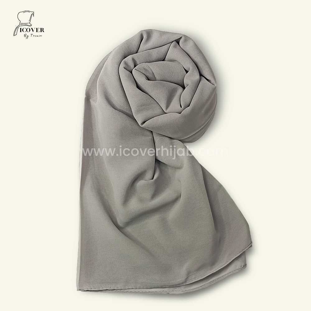 Georgette hijab ash gray