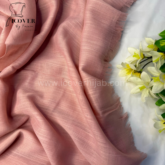 Wool hijab pale pink