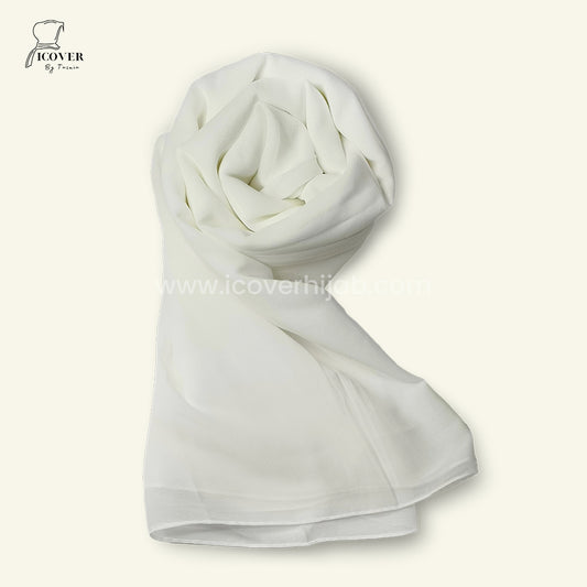 Georgette hijab white