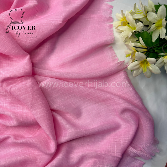 Wool hijab baby pink