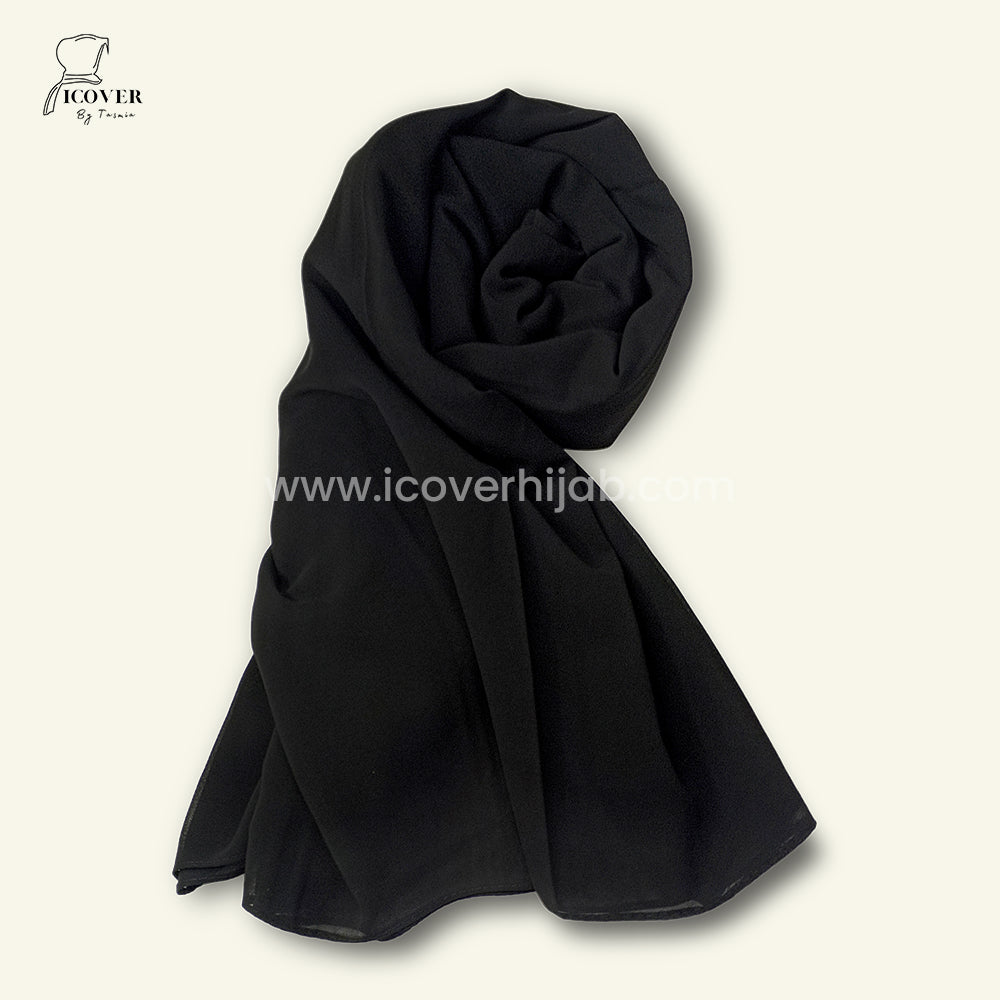 Georgette hijab black