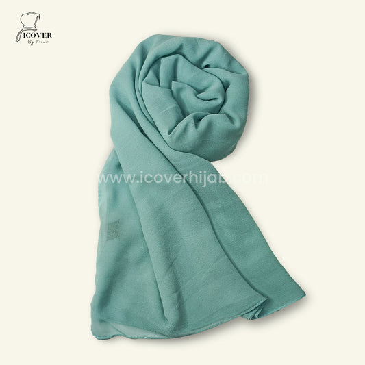 Georgette hijab mint green