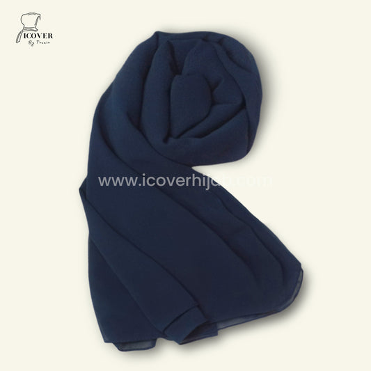 Georgette hijab navy blue