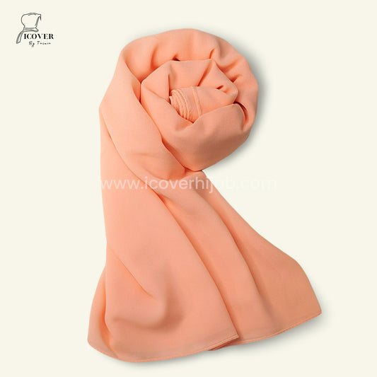 Georgette hijab peach