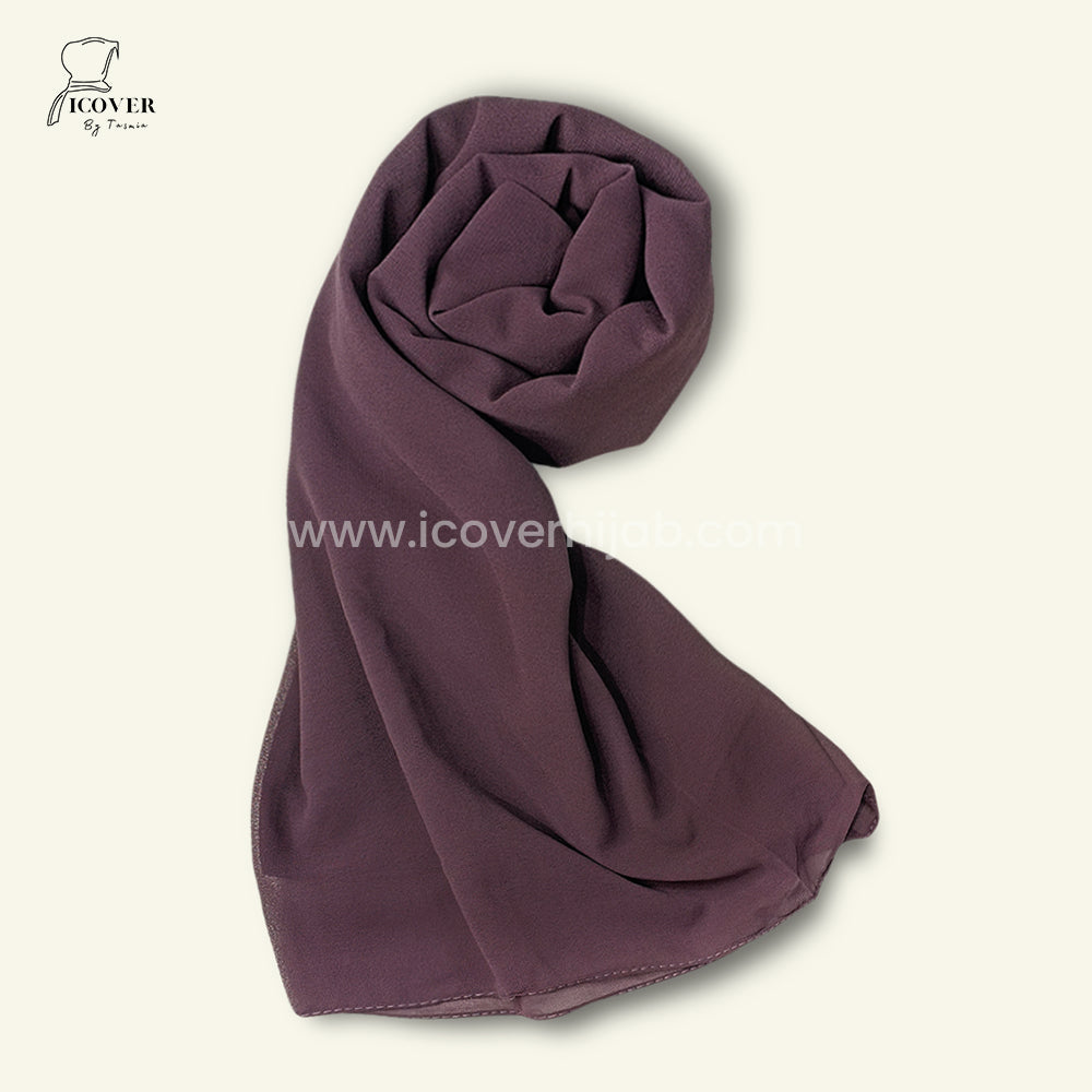 Georgette hijab plum