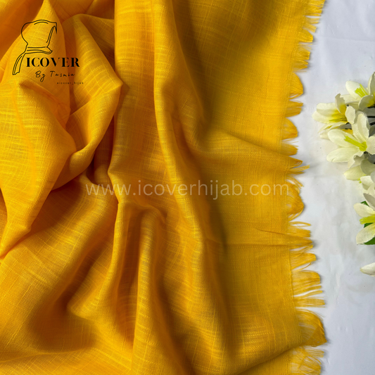 Wool hijab mustard