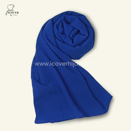 Georgette hijab royal blue