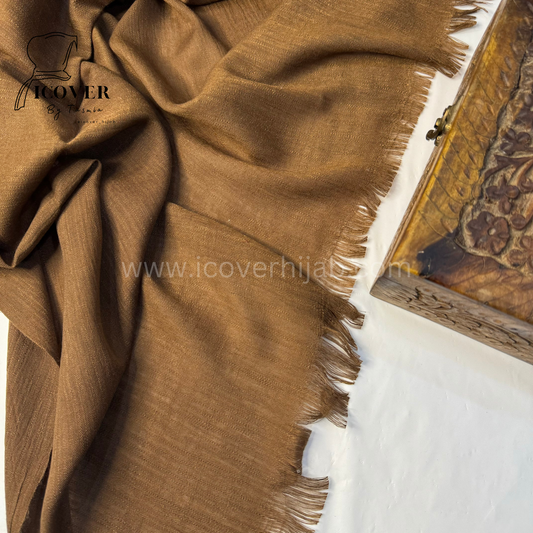 Wool hijab dark brown