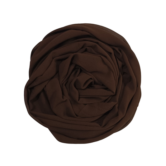 Georgette plain hijab brown