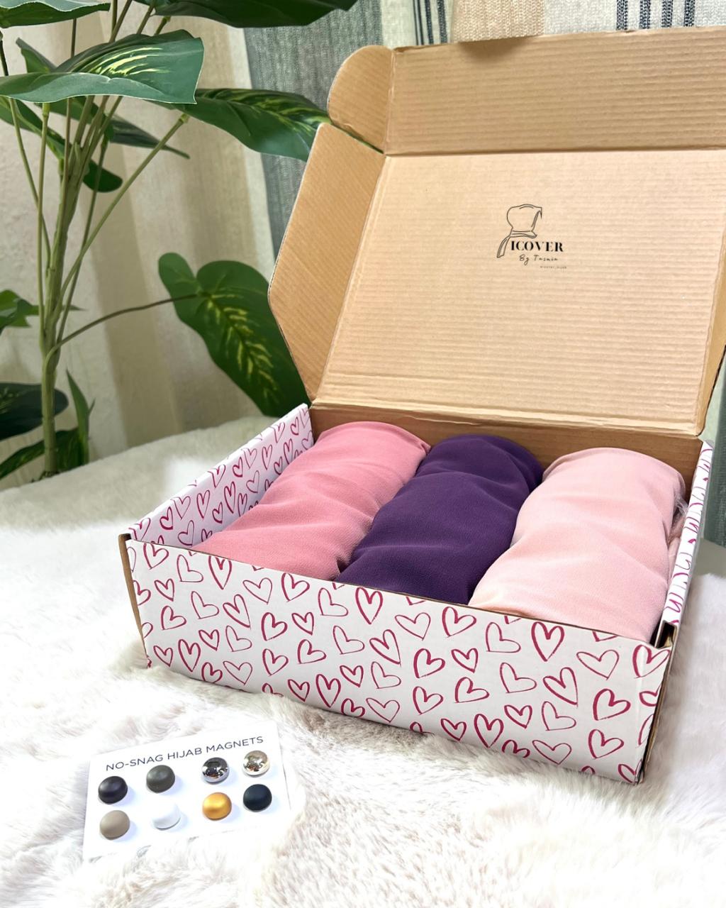 White heart Hijab box