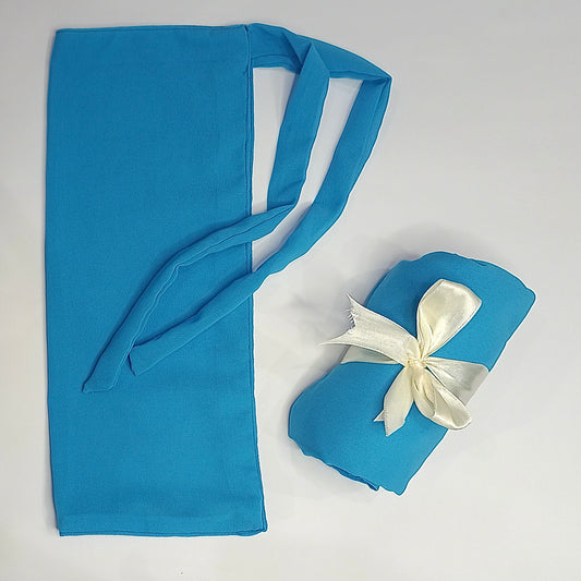 Georgette niqab hijab set cerulean blue