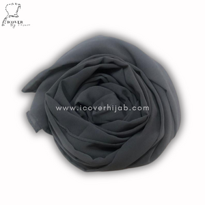 Georgette hijab charcoal