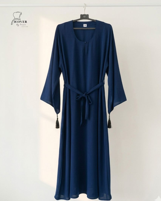 Navi blue plain Abaya