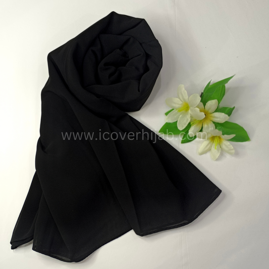 Georgette hijab black